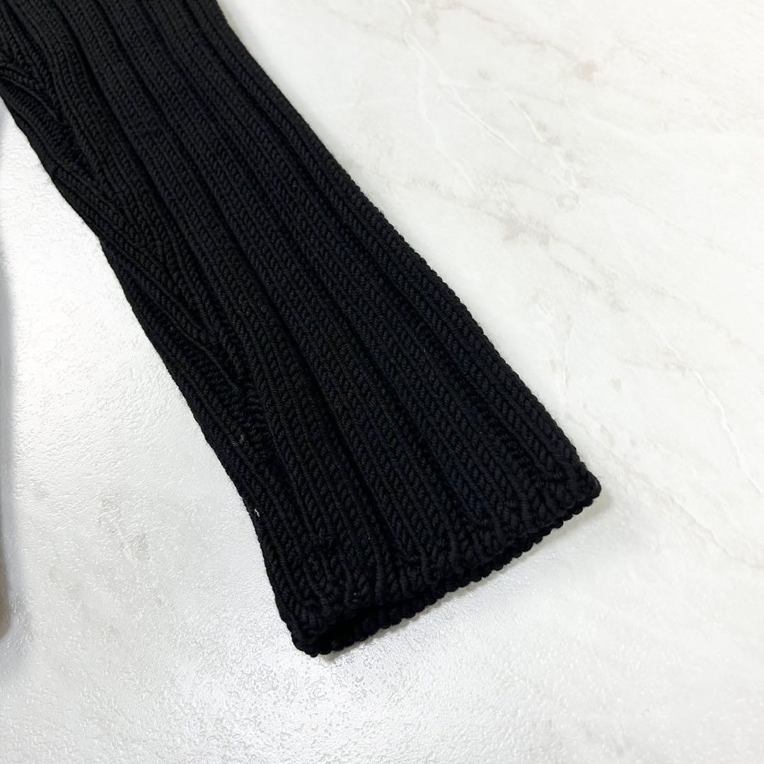 名作 HERMES ドライバーズニット フルジップ ローゲージ ジャケット S黒