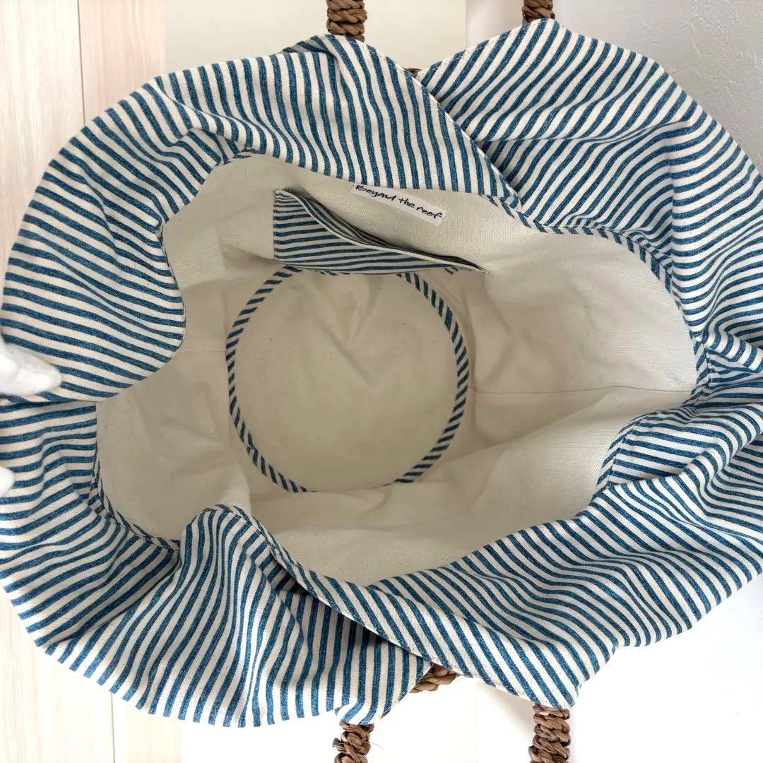 ビヨンドザリーフ かごバッグ 大きいサイズ インナー付きインテリア 西海岸