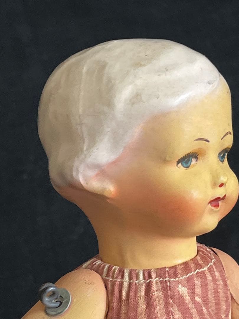 アンティーク ドイツレトロ人形 ジョイントコンポジションヘッドビスクドール
