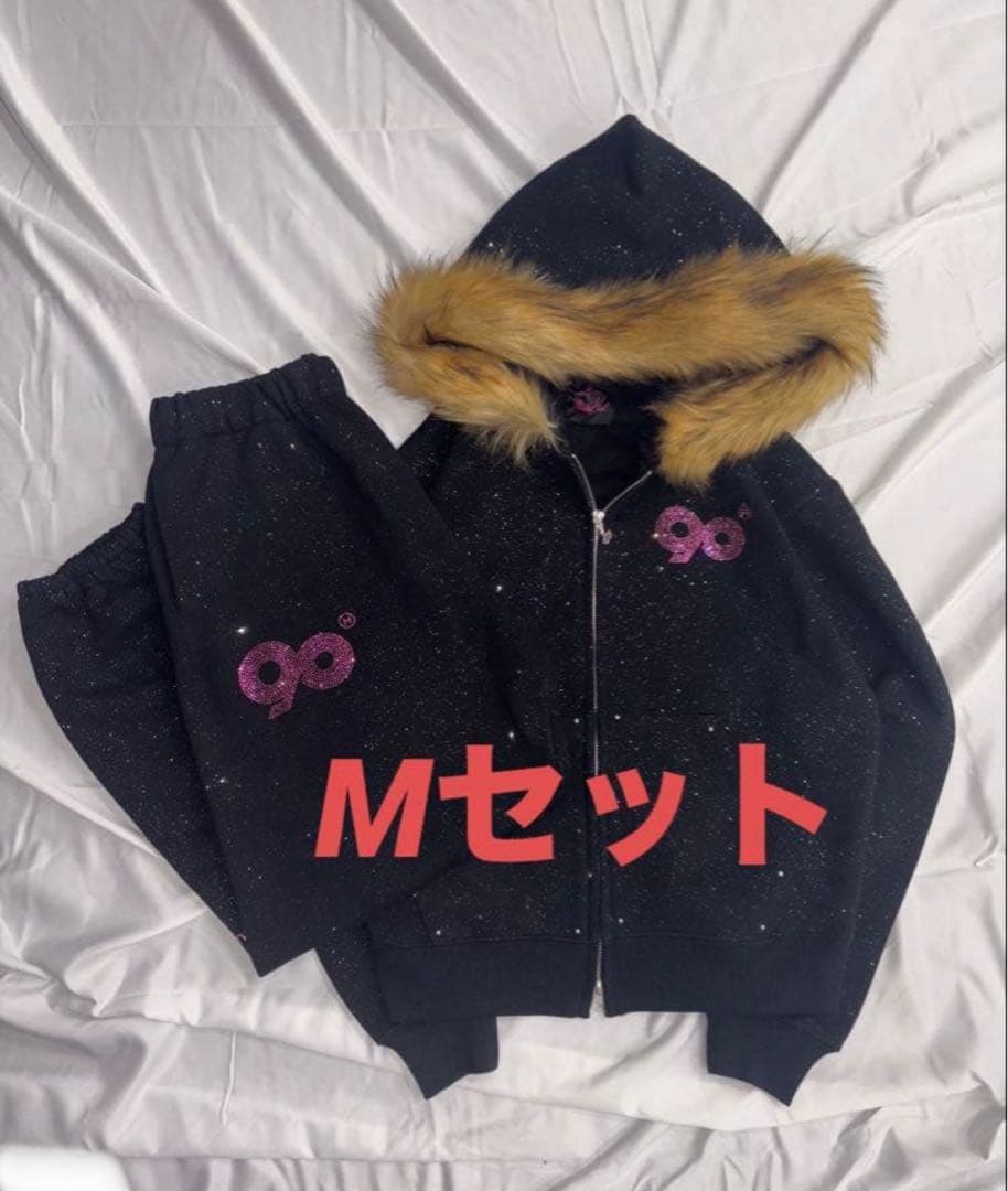 新品未使用　9090girl セットアップ　90 Logo Glitter 　M