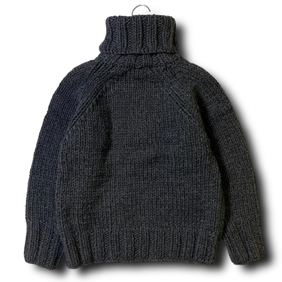 TMT 定価4.9万 M ウール タートルネック ニット セーター 毛 黒