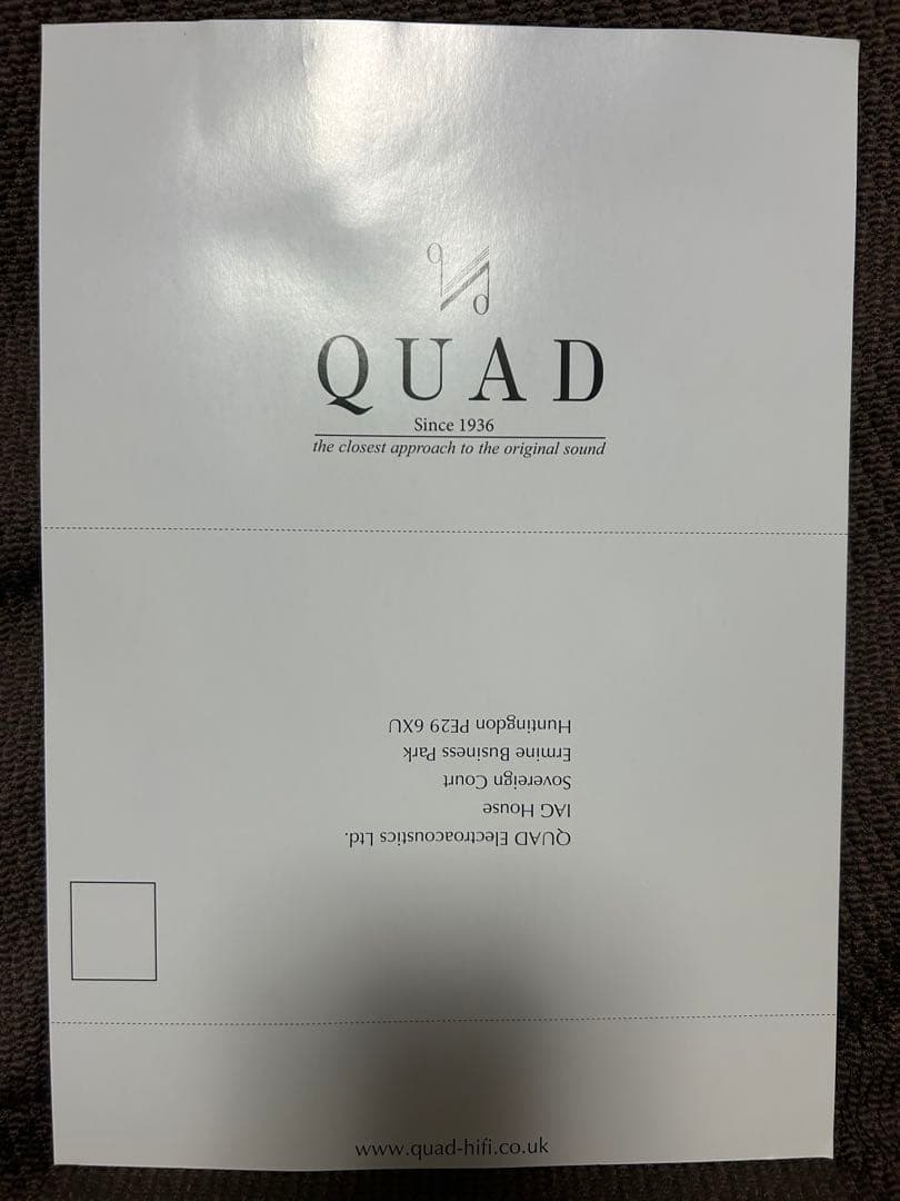 QUAD 11L2 ブックシェルフスピーカー　取説付き