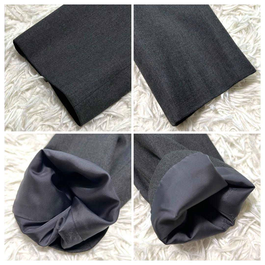 バーバリーズ　テーラードジャケット　40 グレー系　ダブル　金ボタン　カシミヤ混