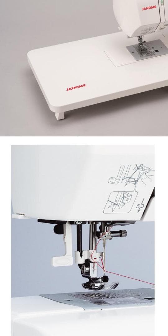 日本製 JANOMEジャノメミシン プログラム自動糸切り機能付ミシンJN831