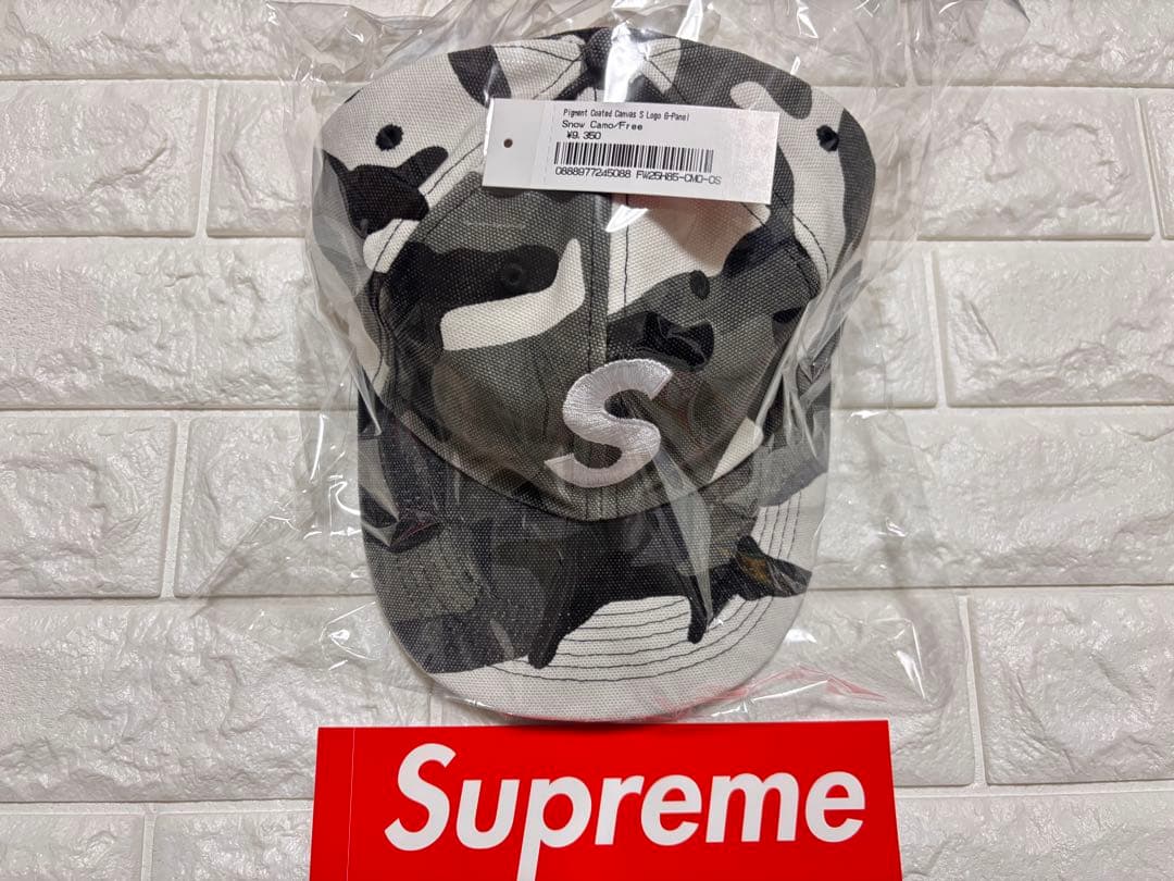 新品 Supreme Pigment Coated Canvas S Logo
