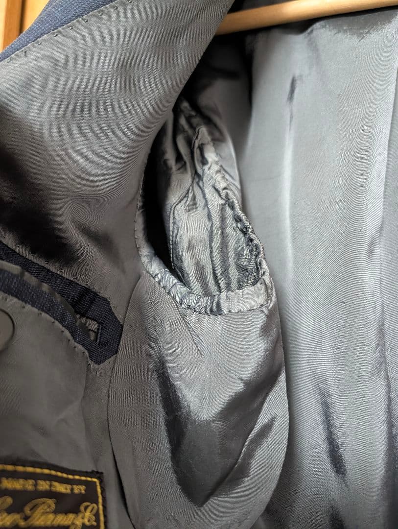 ロロピアーナ ネイビー　ウール　ビジネス スーツ