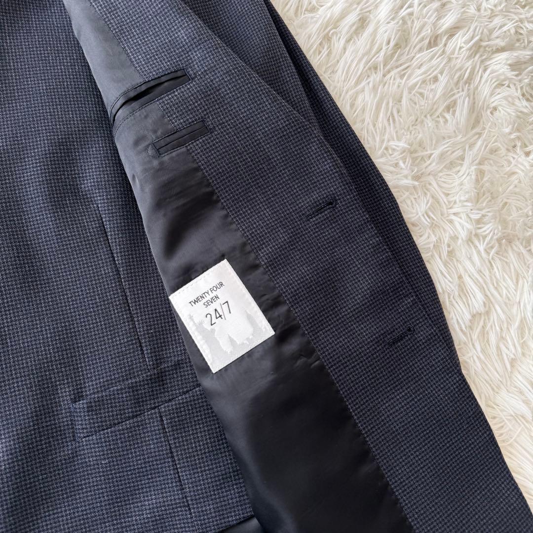 3ピース⭐︎TWENTY FOUR SEVENセットアップスーツ 千鳥格子 L相当