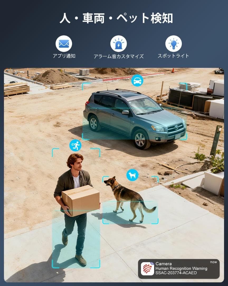 Ctronics 防犯カメラ 屋外 ワイヤレス5Gwifi 4K 10倍ズーム