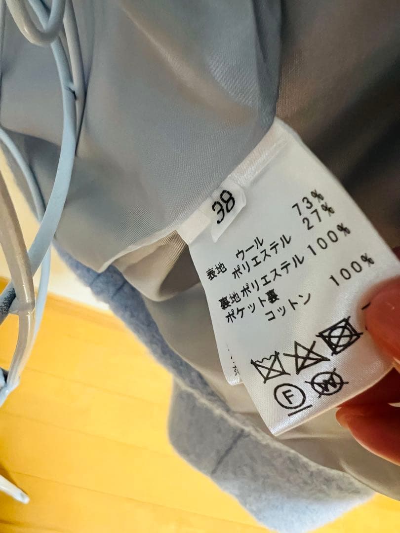 パシオーネ passioneライトブルー ダブルブレストコート38 オススメ♡