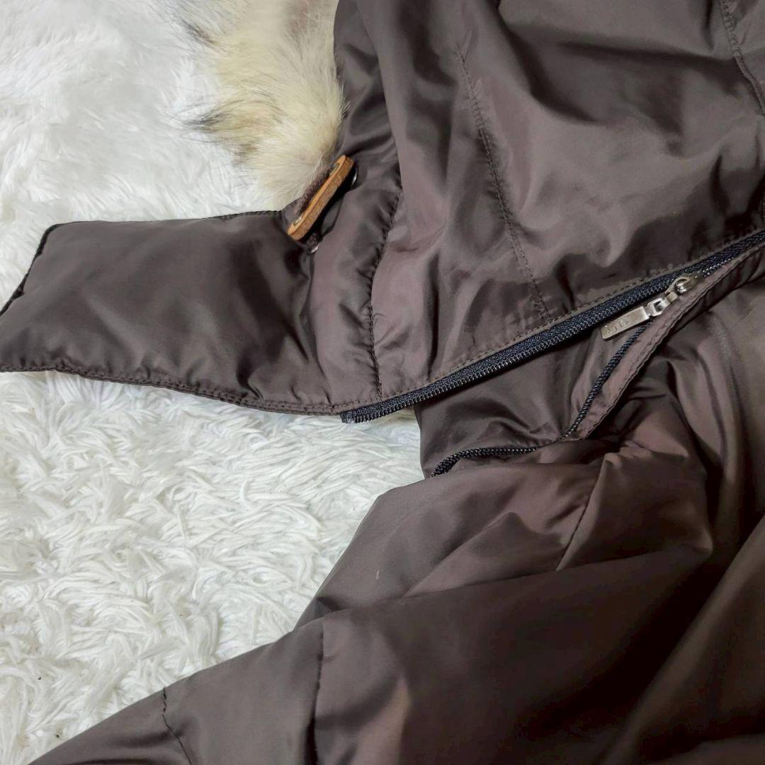 美品　DAKS　ダウンコート　ブラウン　ロゴボタン　3way　ドローコード　LL