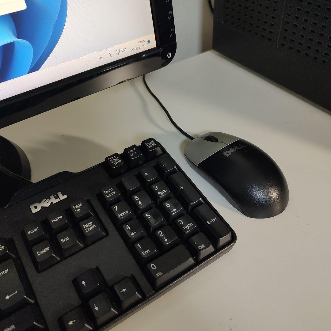 完動 Dell PC Core i5 & 24型モニター無線マウス付！