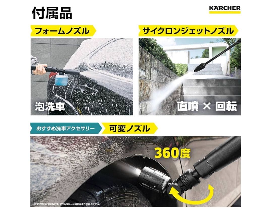 KARCHER 高圧洗浄機 K2 サイレント & MJJC 泡フォームガン