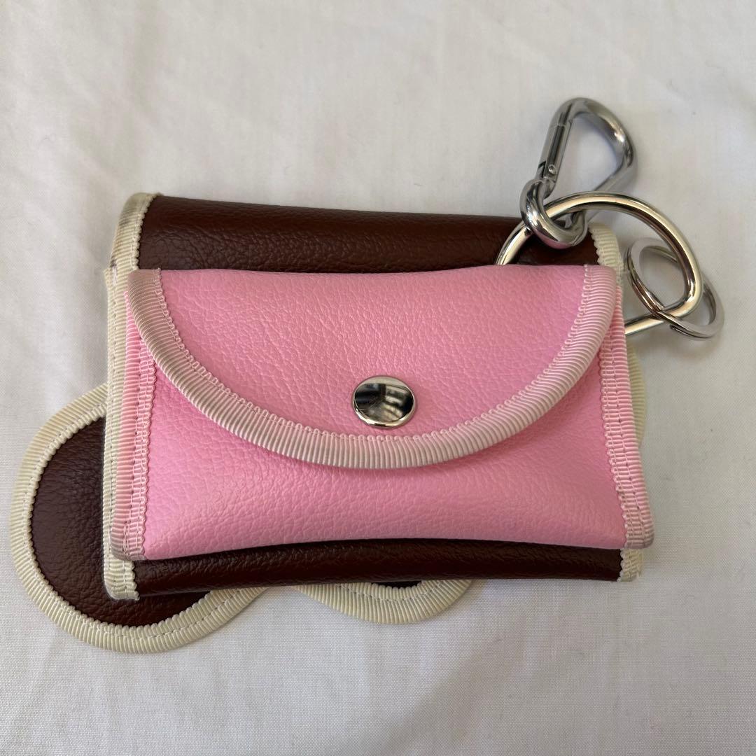 norienomoto broken wave purse ブラウン　ピンク