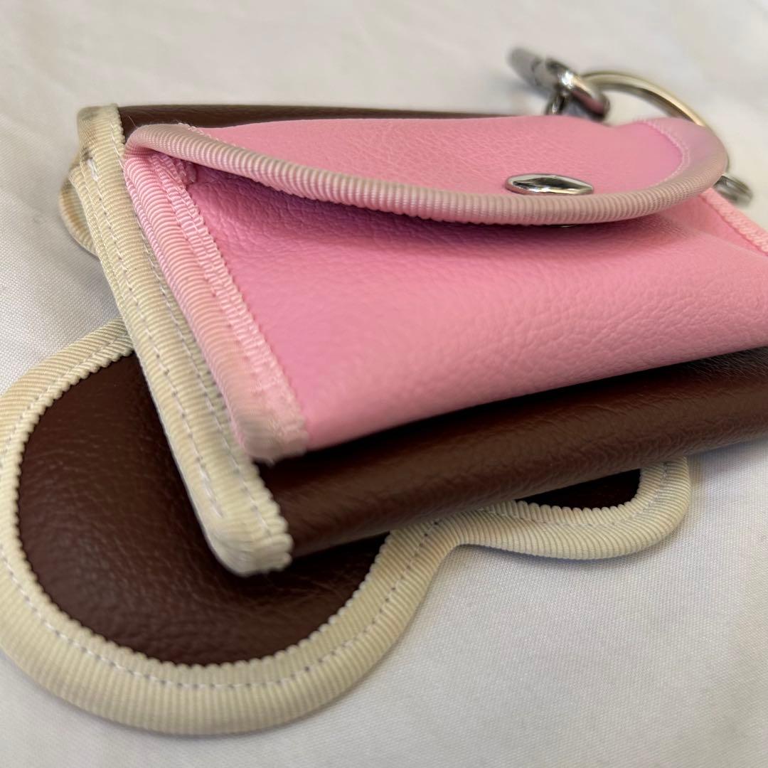 norienomoto broken wave purse ブラウン　ピンク