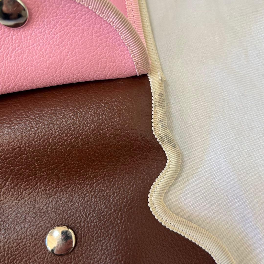 norienomoto broken wave purse ブラウン　ピンク