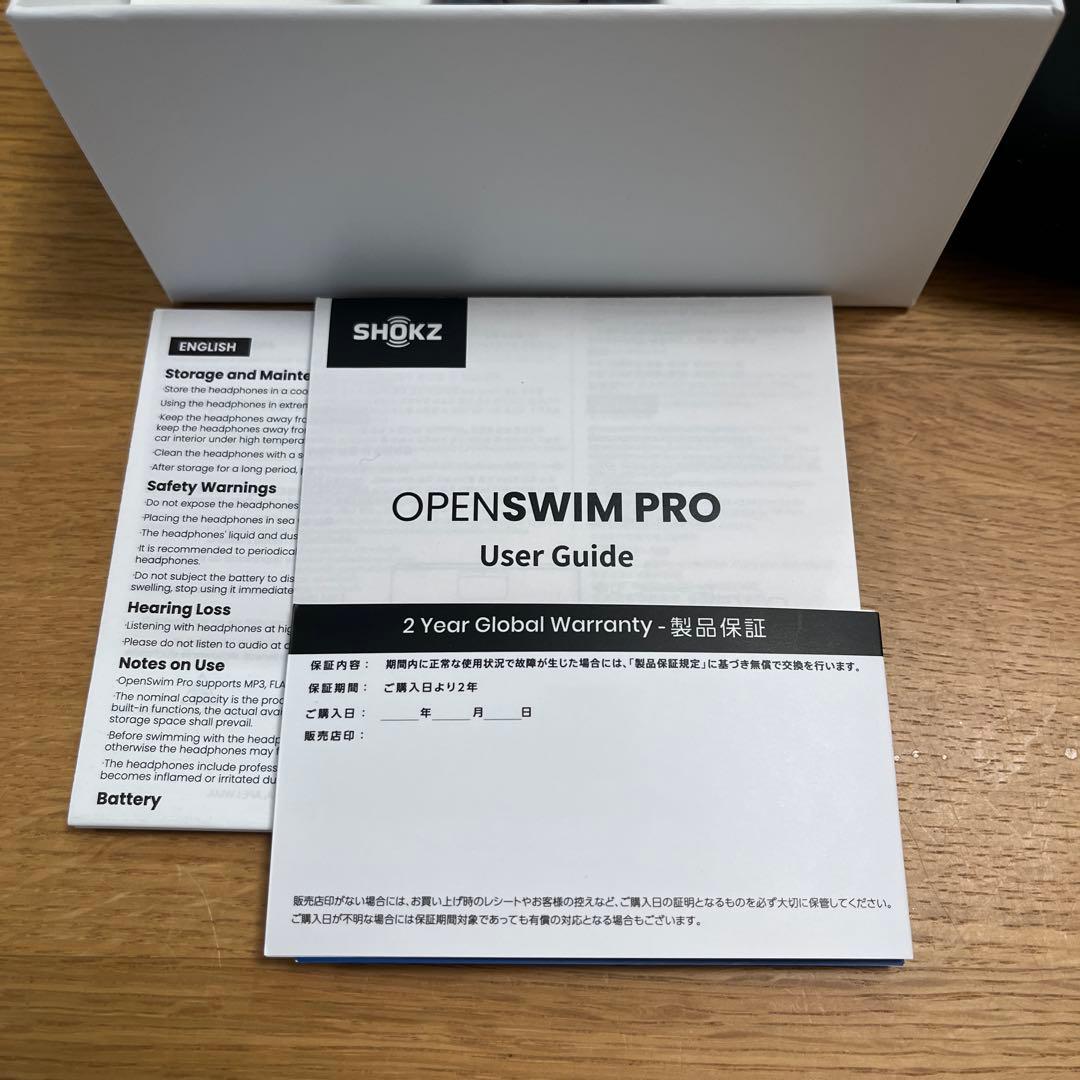 shokz ショックスOpenSwim Pro骨伝導イヤフォン　イヤホン