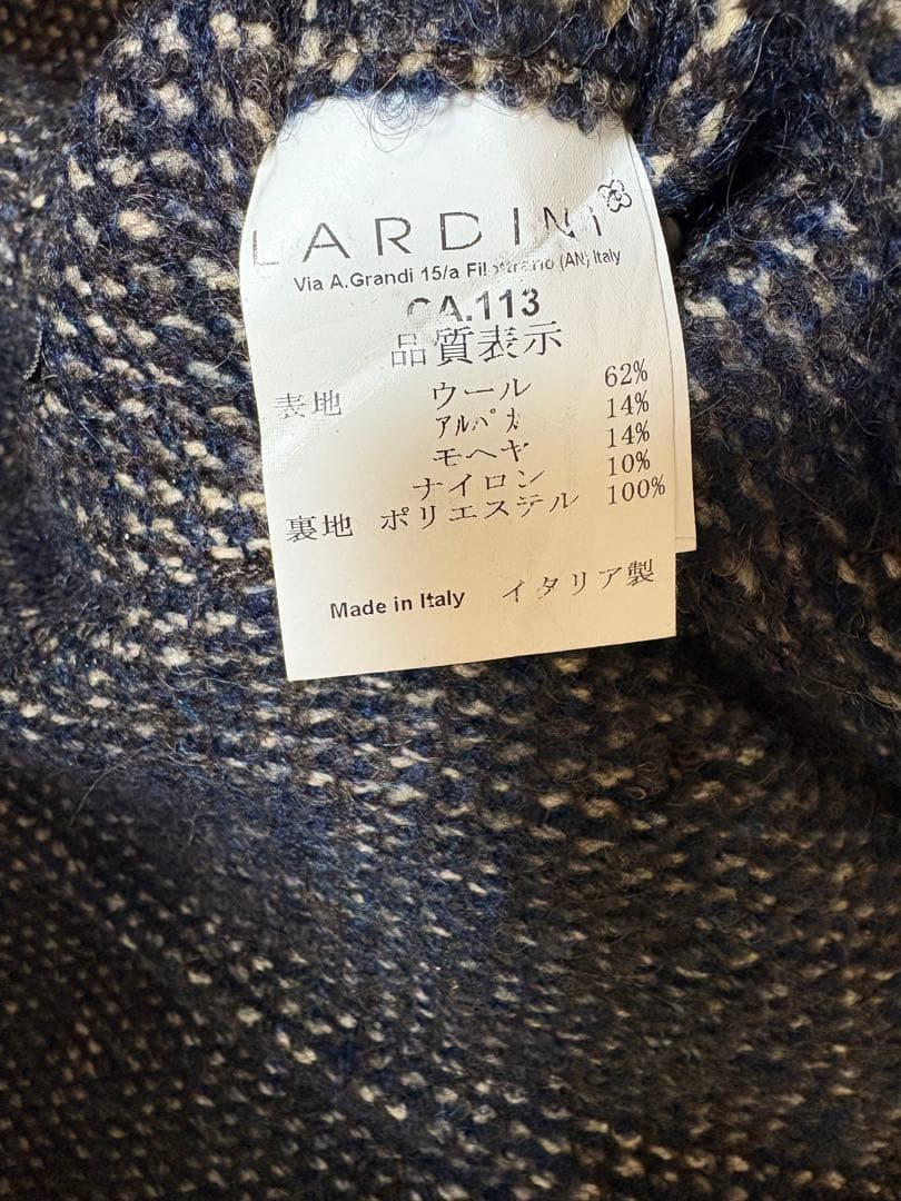 LARDINI ウール チェスターコート ブラウン48