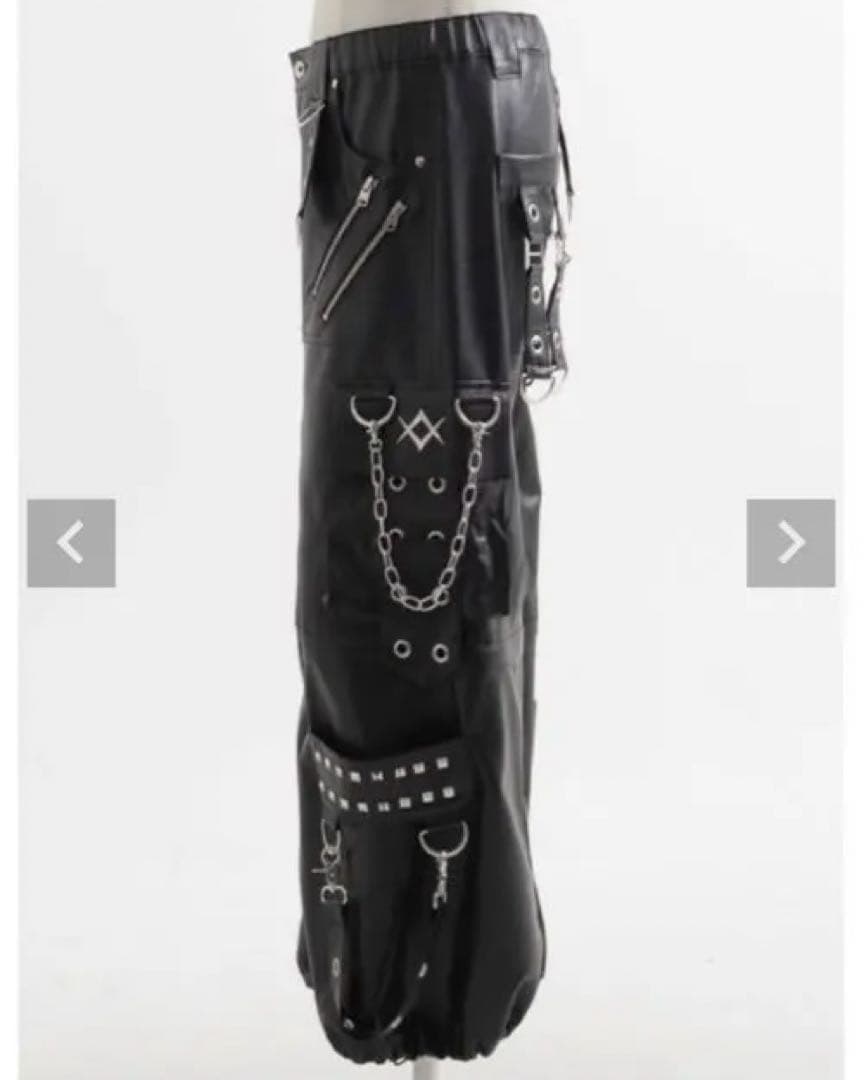 REFLEM【レフレム】2WAYワイドボンテージPUレザーパンツ