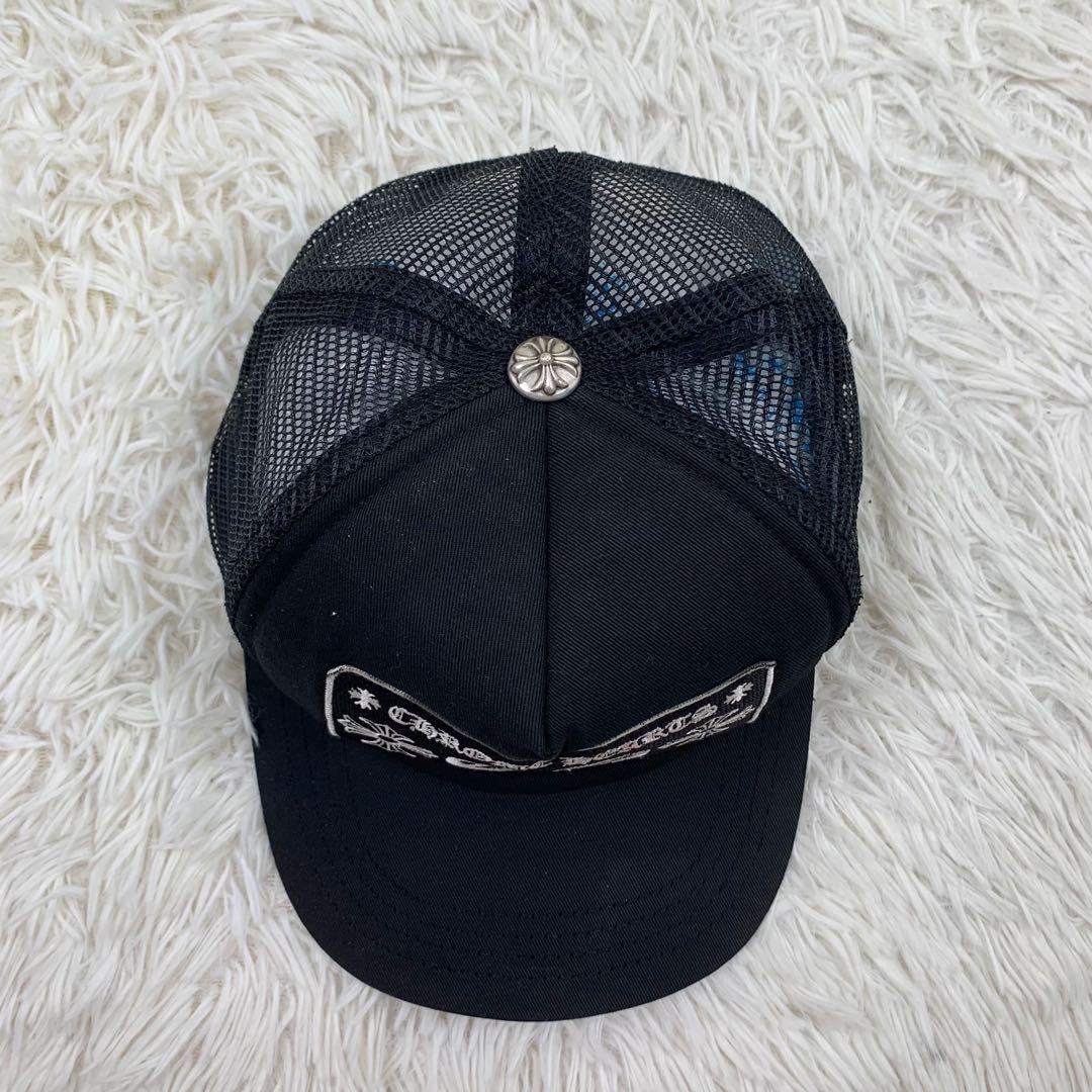 クロムハーツ トラッカーキャップ CHパッチクロスボール メッシュ ブラック