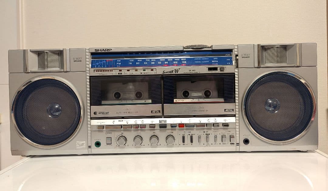 【ジャンク品】SHARP シャープ GF-490 ダブルラジカセ ラジカセ