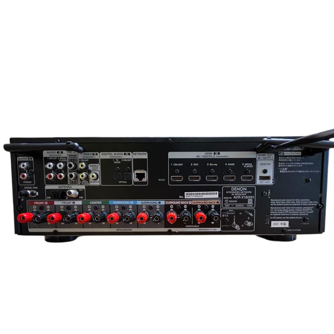 DENON デノン AVR-X1600H AVアンプ 【21年製】