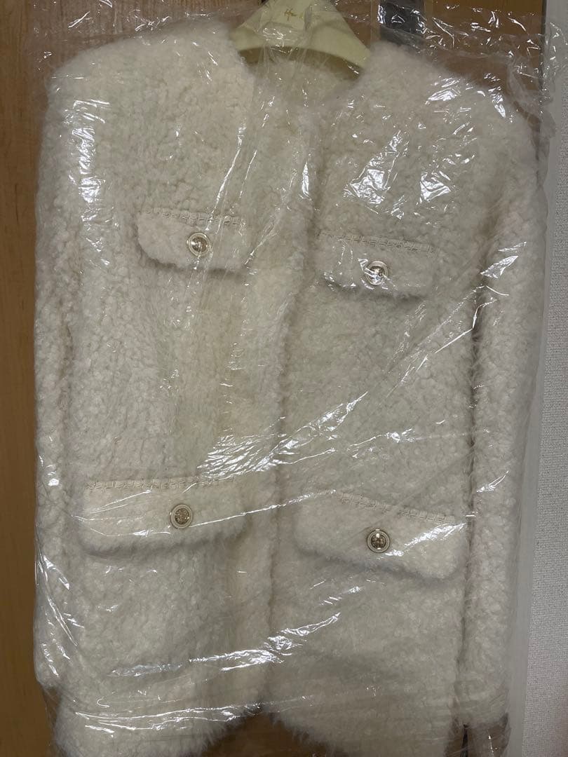  Faux Fur Coat Herlipto ecru Mサイズ