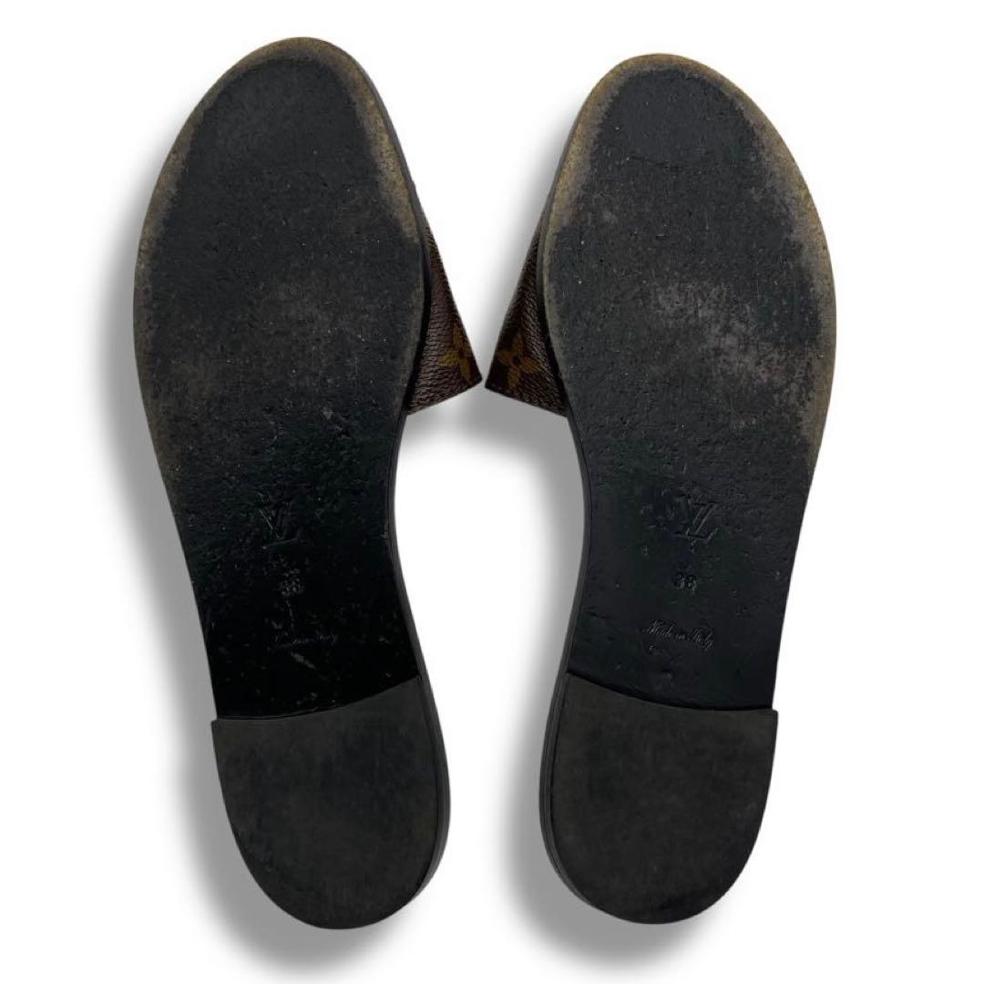 美品 ルイヴィトン モノグラム サンダル ミュール ロックイット 38 人気