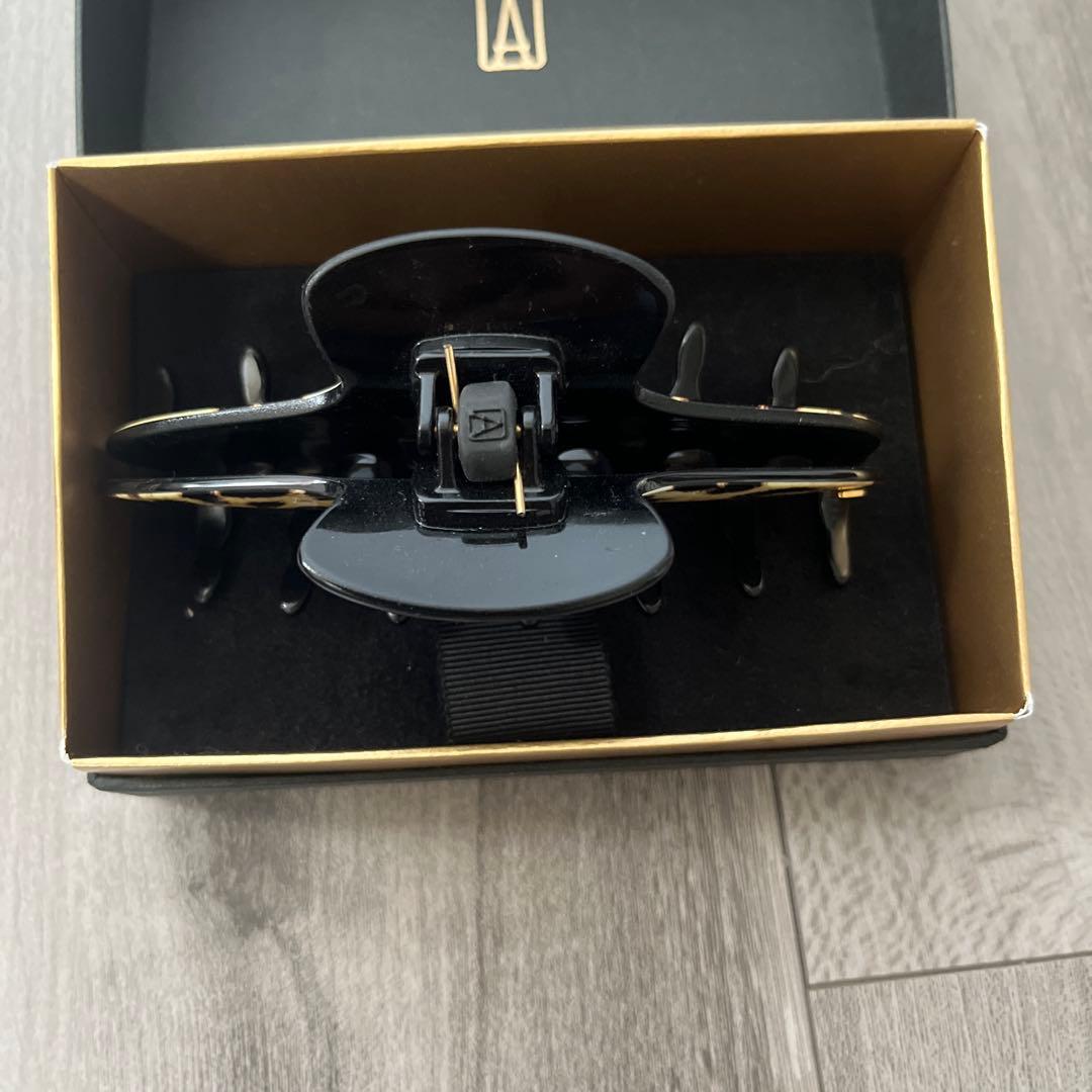 アレクサンドルドゥパリ　ヒョウ柄ヘアクリップ 中型 専用ボックス付き