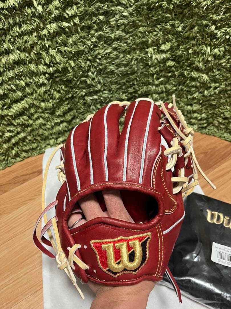 ウィルソンスタッフ 硬式グラブ 1723型 ブリック×キャメル紐