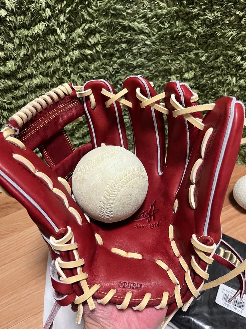 ウィルソンスタッフ 硬式グラブ 1723型 ブリック×キャメル紐