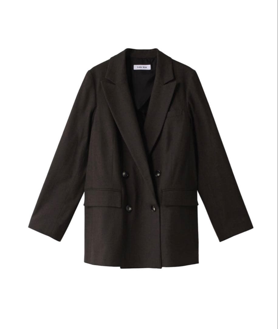 サクラ SACRA シルク コットン ヘリンボーン ジャケット