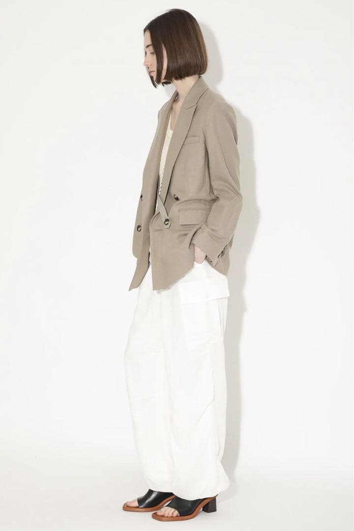 サクラ SACRA シルク コットン ヘリンボーン ジャケット