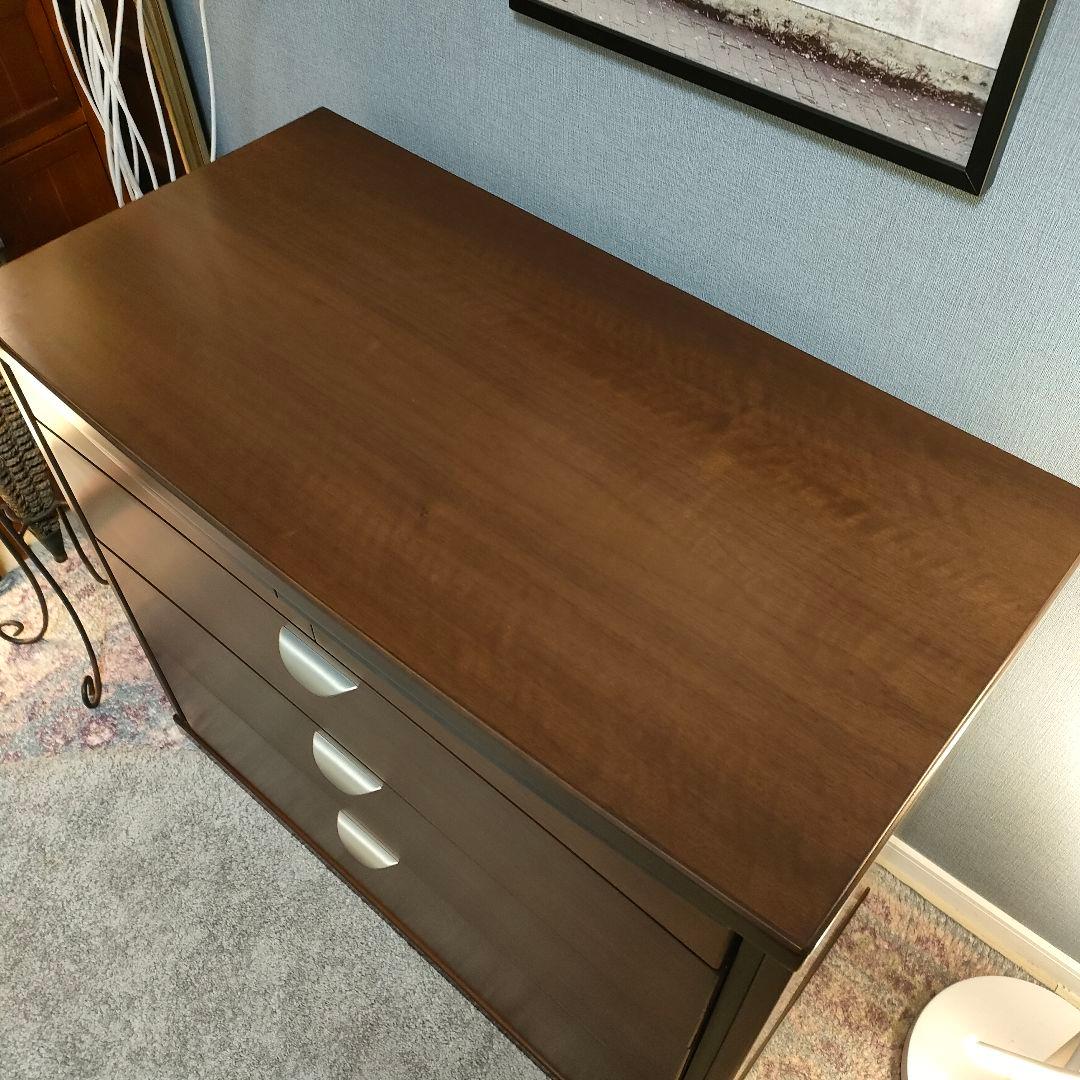 高級 木製チェスト ブラウン モダン