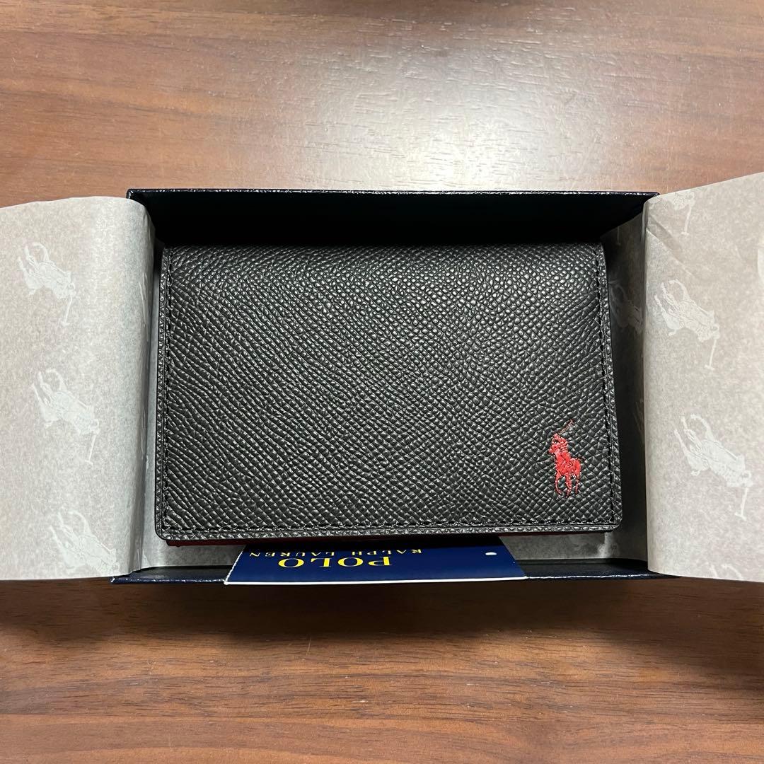 Polo Ralph Lauren 名刺入れ 黒 赤