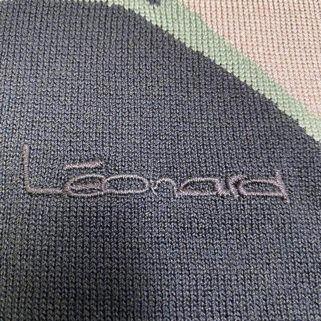 希少★LEONARD ニットワンピース 花柄 シルク ラインストーン L
