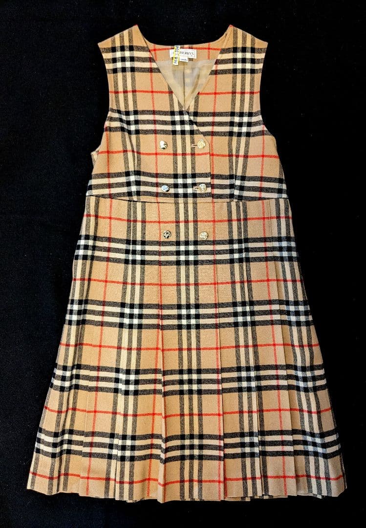 バーバリー キッズ ワンピース ノバチェック ベージュ ビンテージ