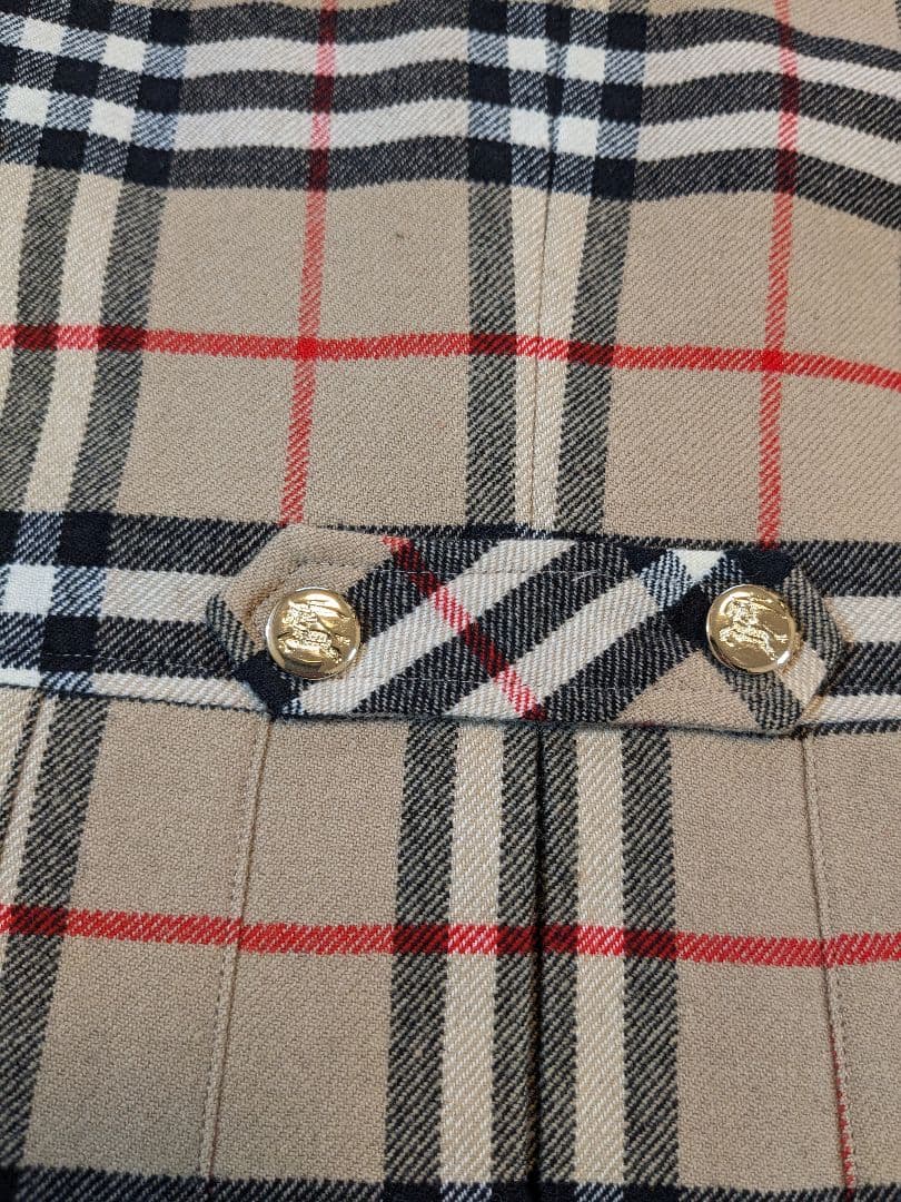 バーバリー キッズ ワンピース ノバチェック ベージュ ビンテージ