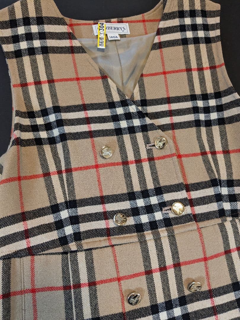 バーバリー キッズ ワンピース ノバチェック ベージュ ビンテージ