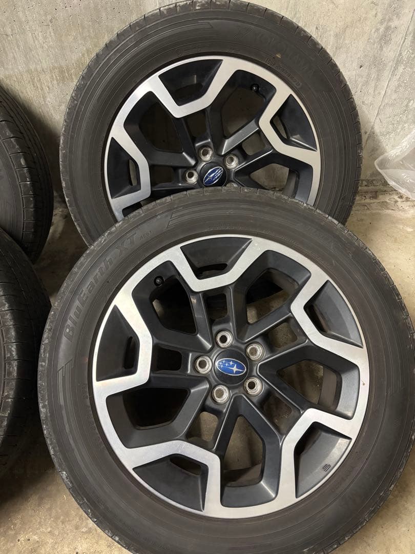 スバルXV GP7純正ホイール&ヨコハマ　ブルーアースXT225/55R17