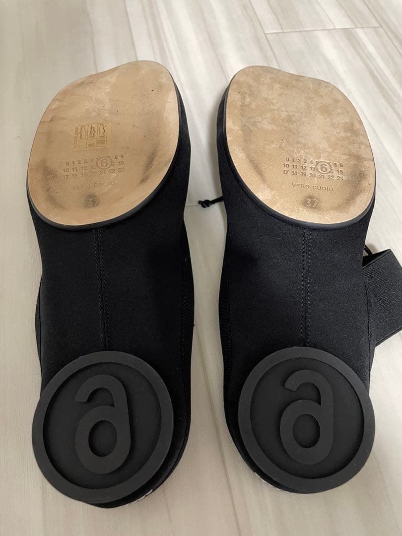 MM6 Maison Margiela ブラックバレエシューズ