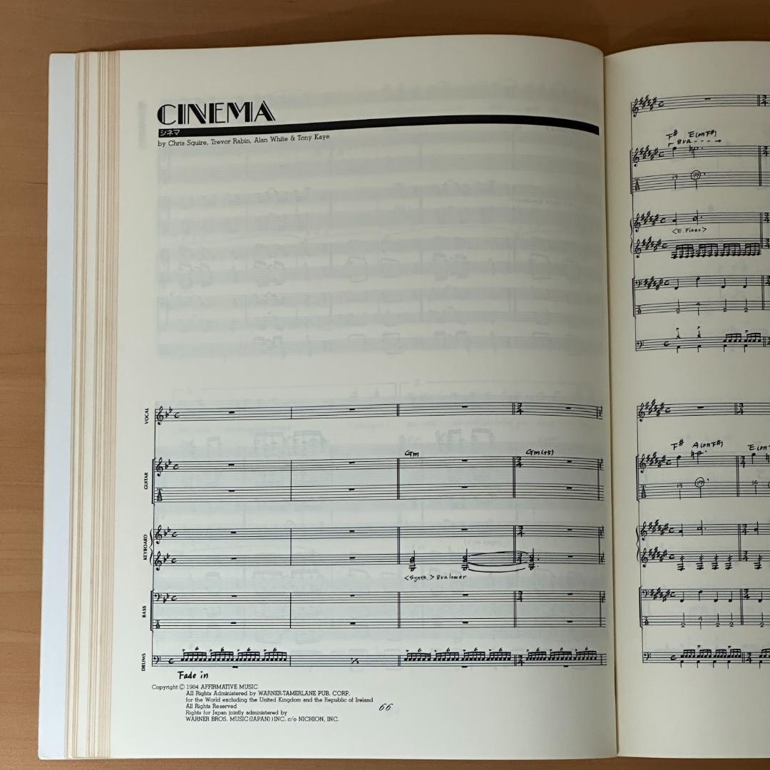 イエス / 90125 (ロンリー・ハート)　バンド・スコア