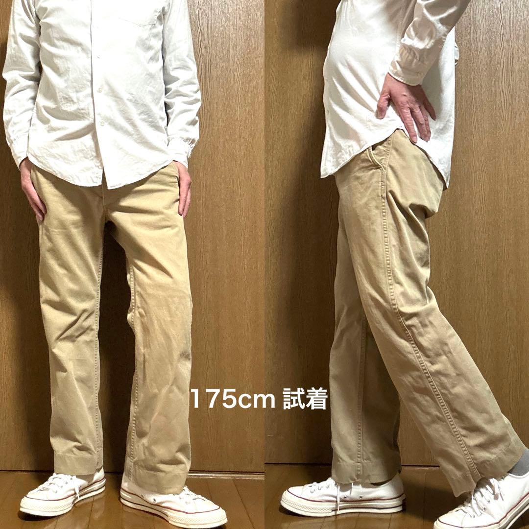 W85-股下68cm！RRL ダブルアールエル 古着ミリタリーチノトラウザーズ