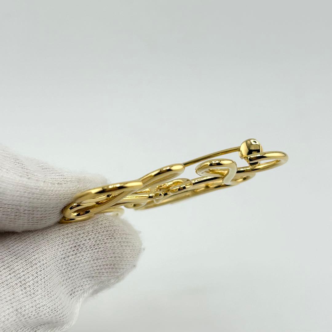 ✨未使用級・箱保存袋付き✨　LOEWE ロエベ　ブローチ　アナグラム　ゴールド