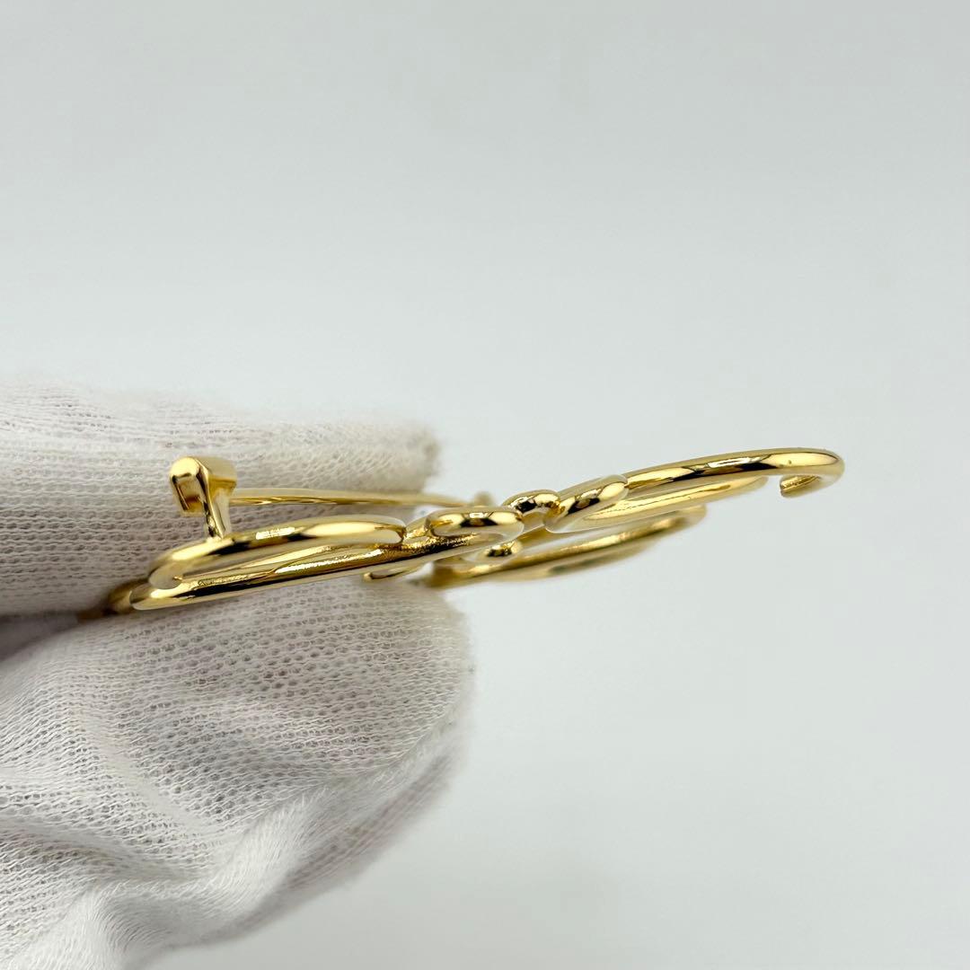 ✨未使用級・箱保存袋付き✨　LOEWE ロエベ　ブローチ　アナグラム　ゴールド