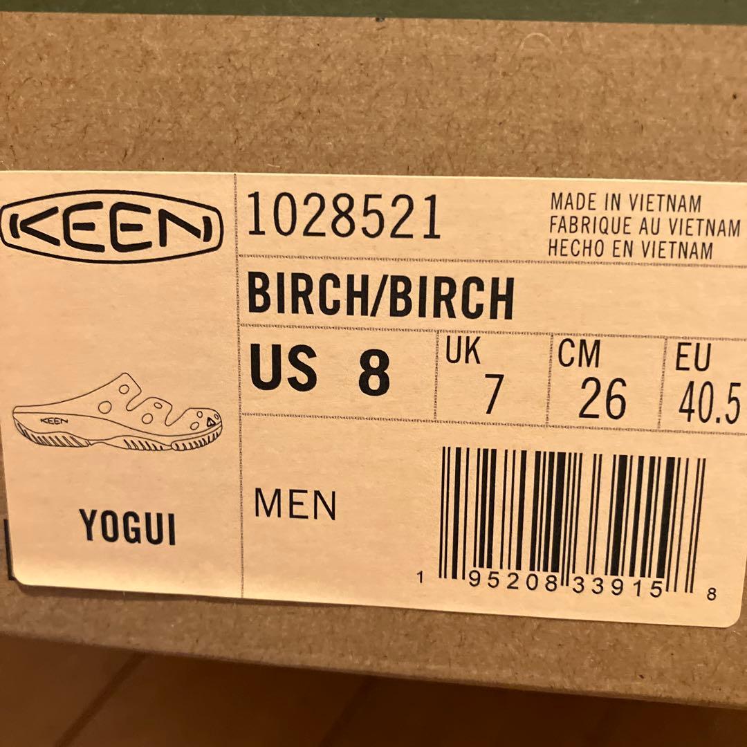 KEEN ヨギ　メンズ　サンダル　ホワイト　26cm