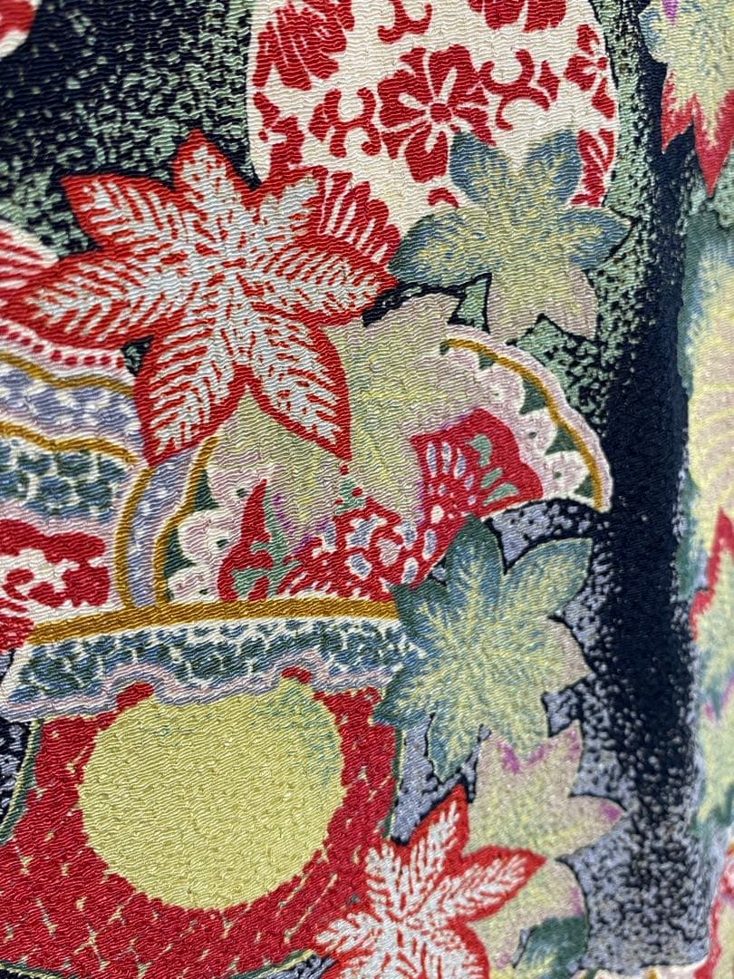 カネコイサオ wonderful World 縮緬 和風花柄 ロングワンピース