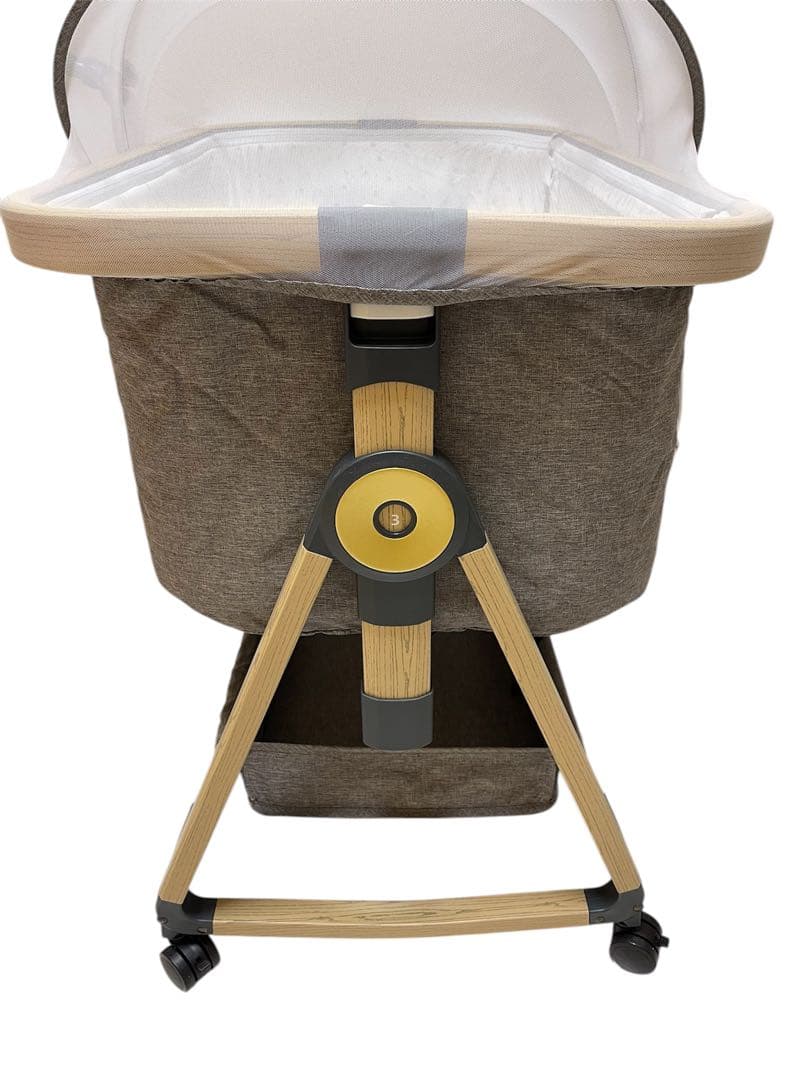 【美品】HZDMJ ベビーベッド 折りたたみ キャスター付き 新生児0-36ヶ月