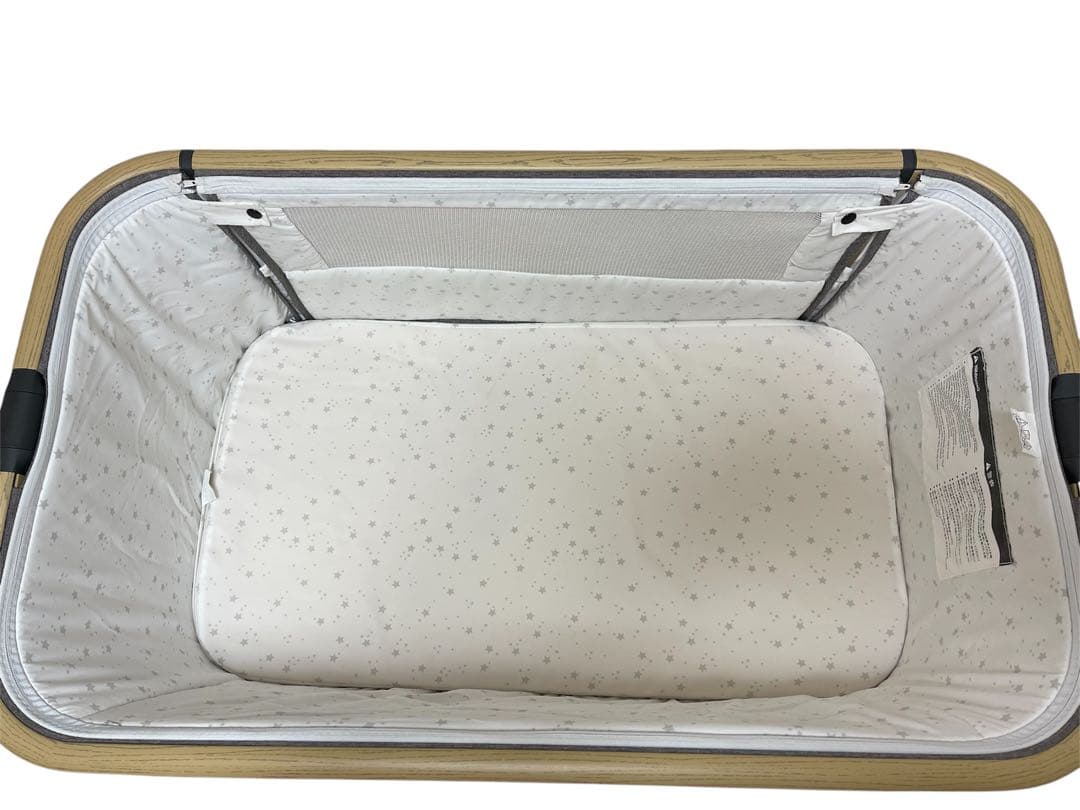 【美品】HZDMJ ベビーベッド 折りたたみ キャスター付き 新生児0-36ヶ月