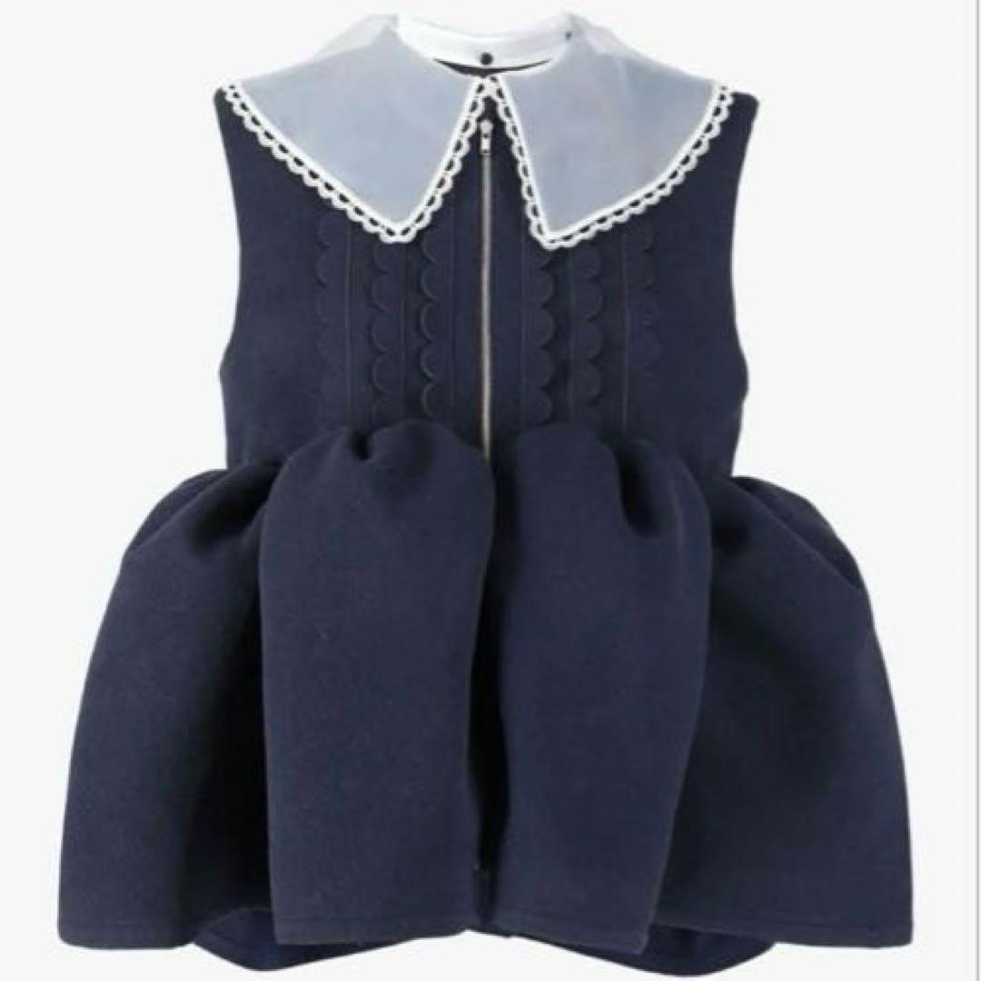 美品✨Bibiy. ANGIE SLEEVELESS JACKET ネイビー