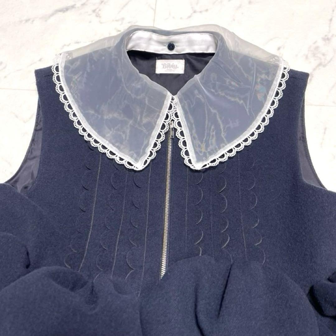 美品✨Bibiy. ANGIE SLEEVELESS JACKET ネイビー